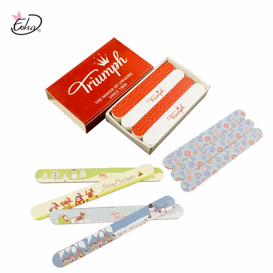 맞춤형 고품질 100/180 그릿 에머리 얼룩말 양면 네일 파일 및 발가락 구분 기호 네일 버퍼 Tqdl80001